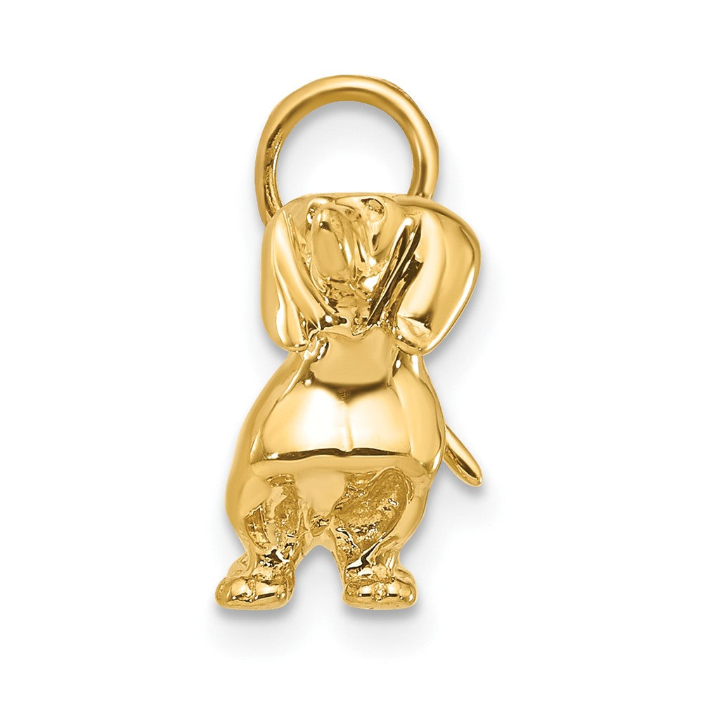 14K Gelbgold 14K 3d Dachshund Hund Charm