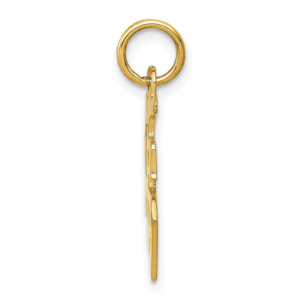 14K Gelbgold 14K Chinese Symbol Good Luck Charm