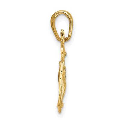 14K Gelbgold 14K Poliert Reindeer Anhänger