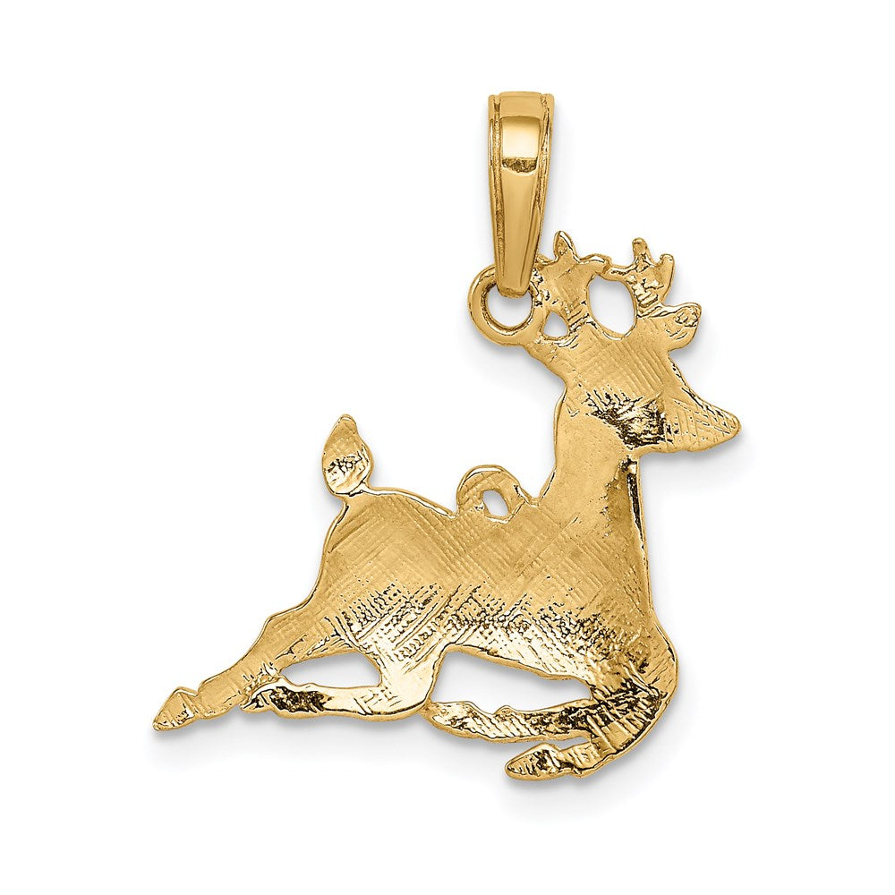 14K Gelbgold 14K Poliert Reindeer Anhänger