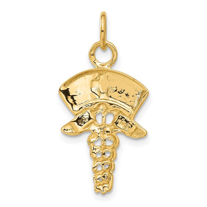 14K Gelbgold 14K Krankenschwester Symbol Charm