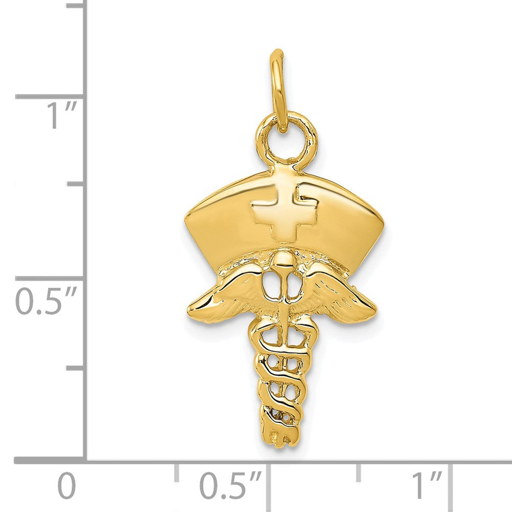14K Gelbgold 14K Krankenschwester Symbol Charm