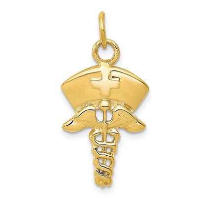 14K Gelbgold 14K Krankenschwester Symbol Charm