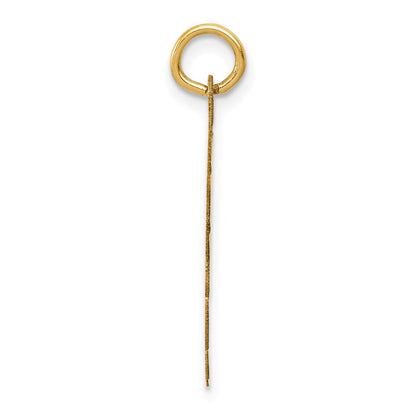 14K Gelbgold 14K Wrestling Gewellt Kante Plättchen Charm