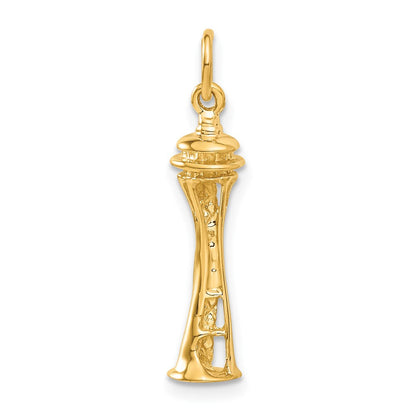14K Gelbgold 14K 3d Space Needle Charm
