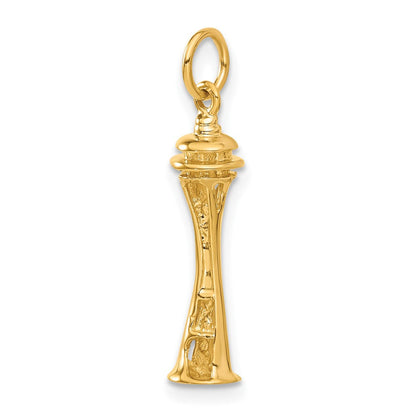 14K Gelbgold 14K 3d Space Needle Charm