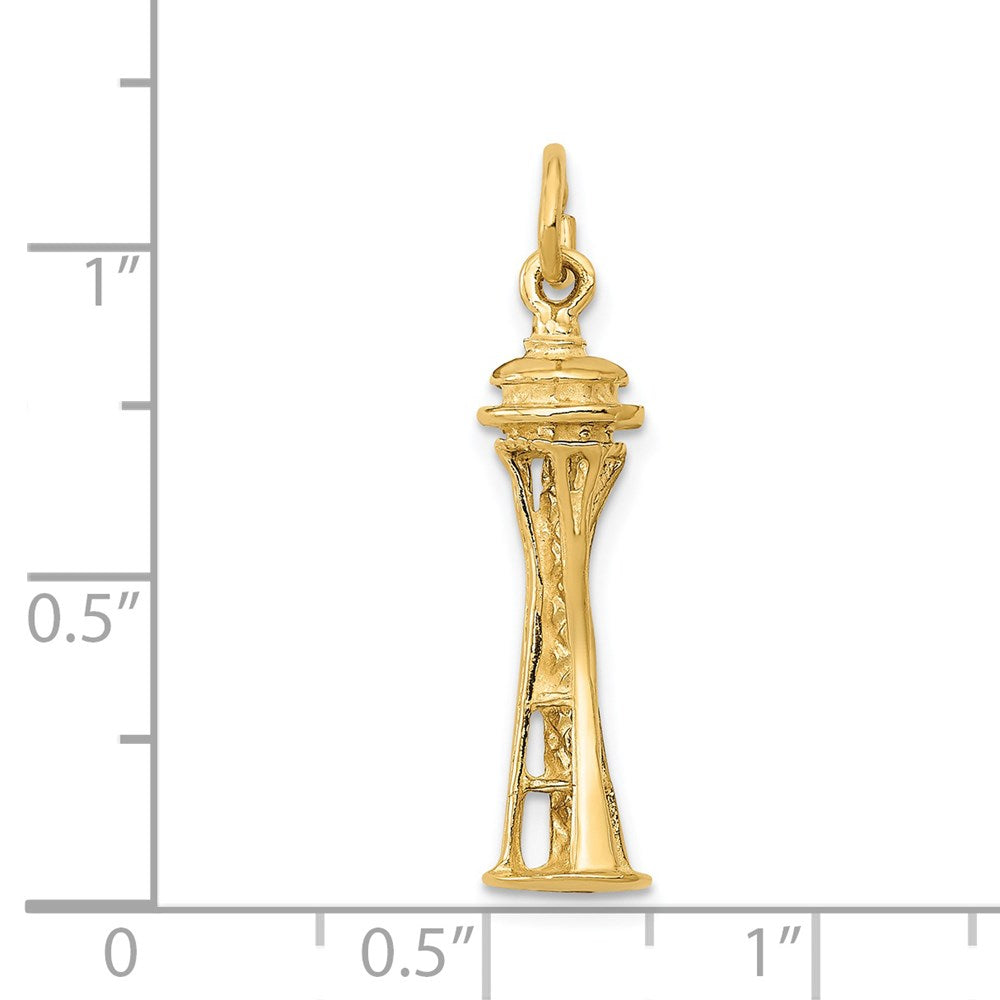 14K Gelbgold 14K 3d Space Needle Charm