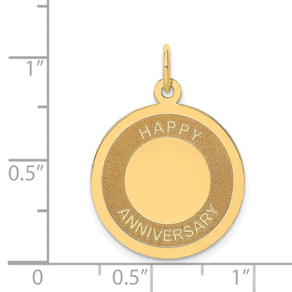 14K Gelbgold 14K Happy Jahrestag Charm