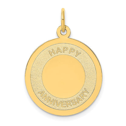 14K Gelbgold 14K Happy Jahrestag Charm