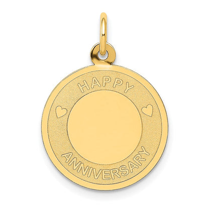 14K Gelbgold Happy Jahrestag Charm
