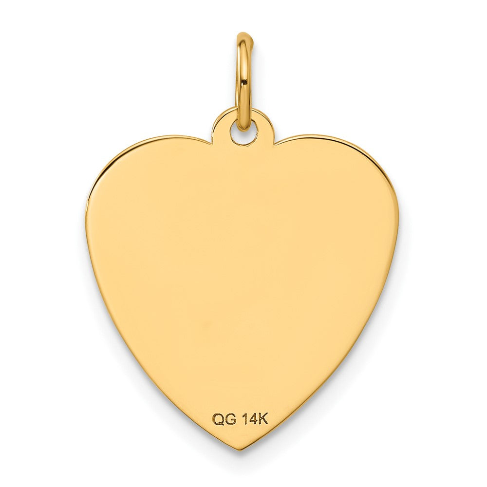 14K Gelbgold 14K Happy Geburtstag Herz Plättchen Charm