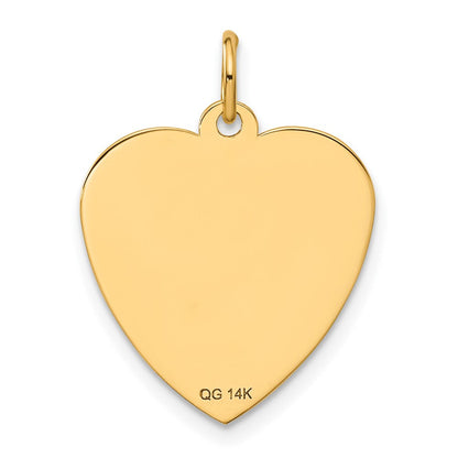 14K Gelbgold 14K Happy Geburtstag Herz Plättchen Charm