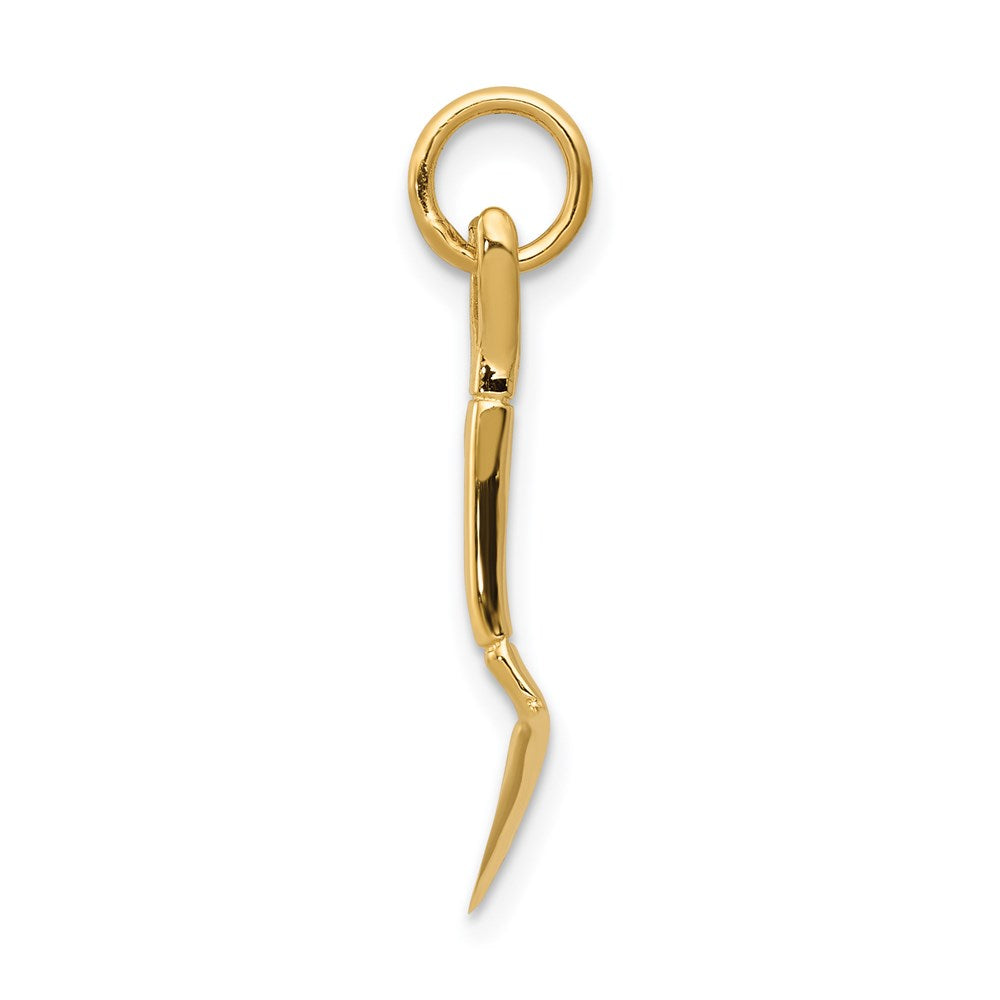 14K Gelbgold 14K 3-d Spade Charm