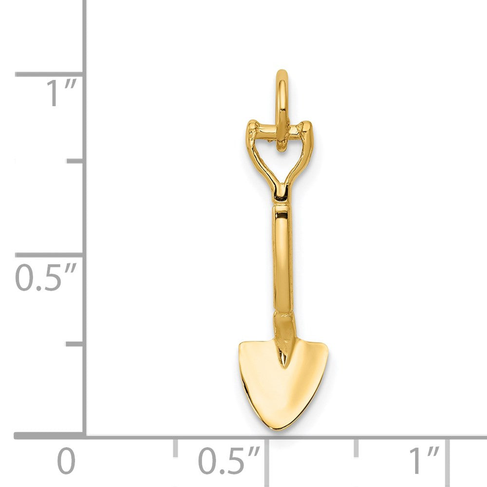 14K Gelbgold 14K 3-d Spade Charm