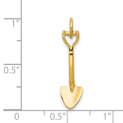 14K Gelbgold 14K 3-d Spade Charm