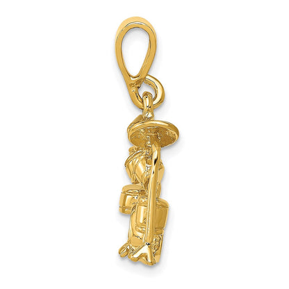 14K Gelbgold 14K 3d Drum Set Charm