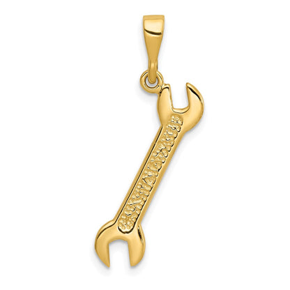 14K Gelbgold 14K 3d Wrench Charm