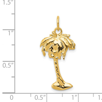 14K Gelbgold 14K Palme Baum Charm