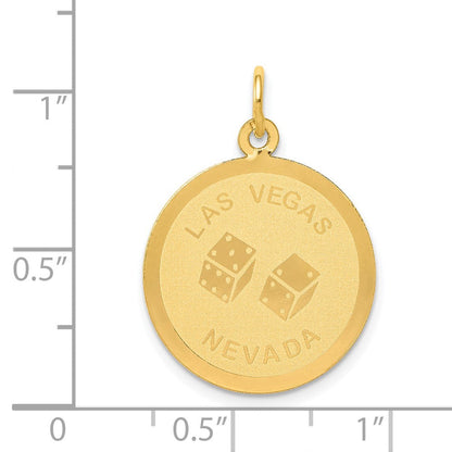 14K Gelbgold 14K Las Vegas Plättchen Charm