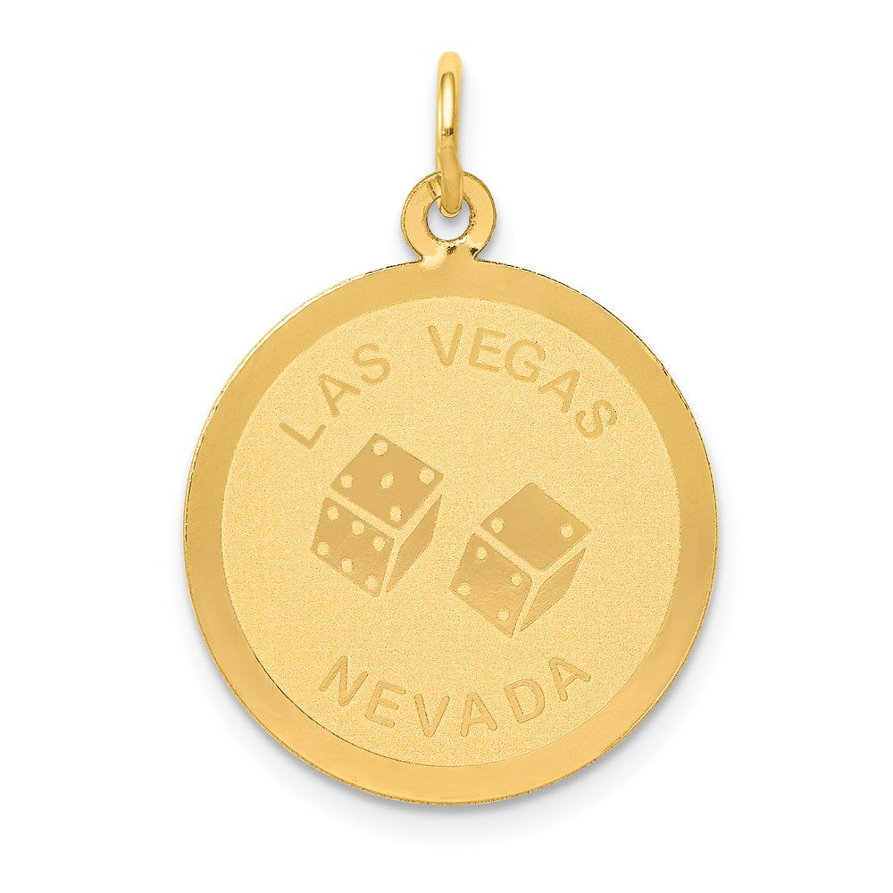 14K Gelbgold 14K Las Vegas Plättchen Charm