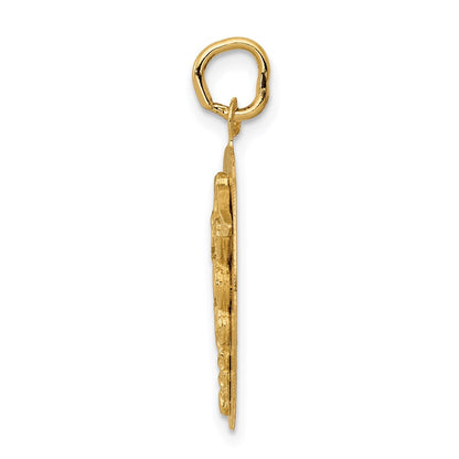 14K Gelbgold 14K Caduceus Plättchen Charm