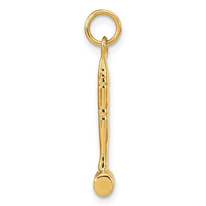 14K Gelbgold 14K 3-d Gavel Charm