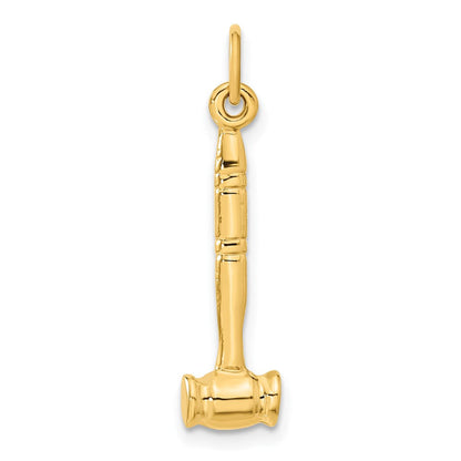 14K Gelbgold 14K 3-d Gavel Charm