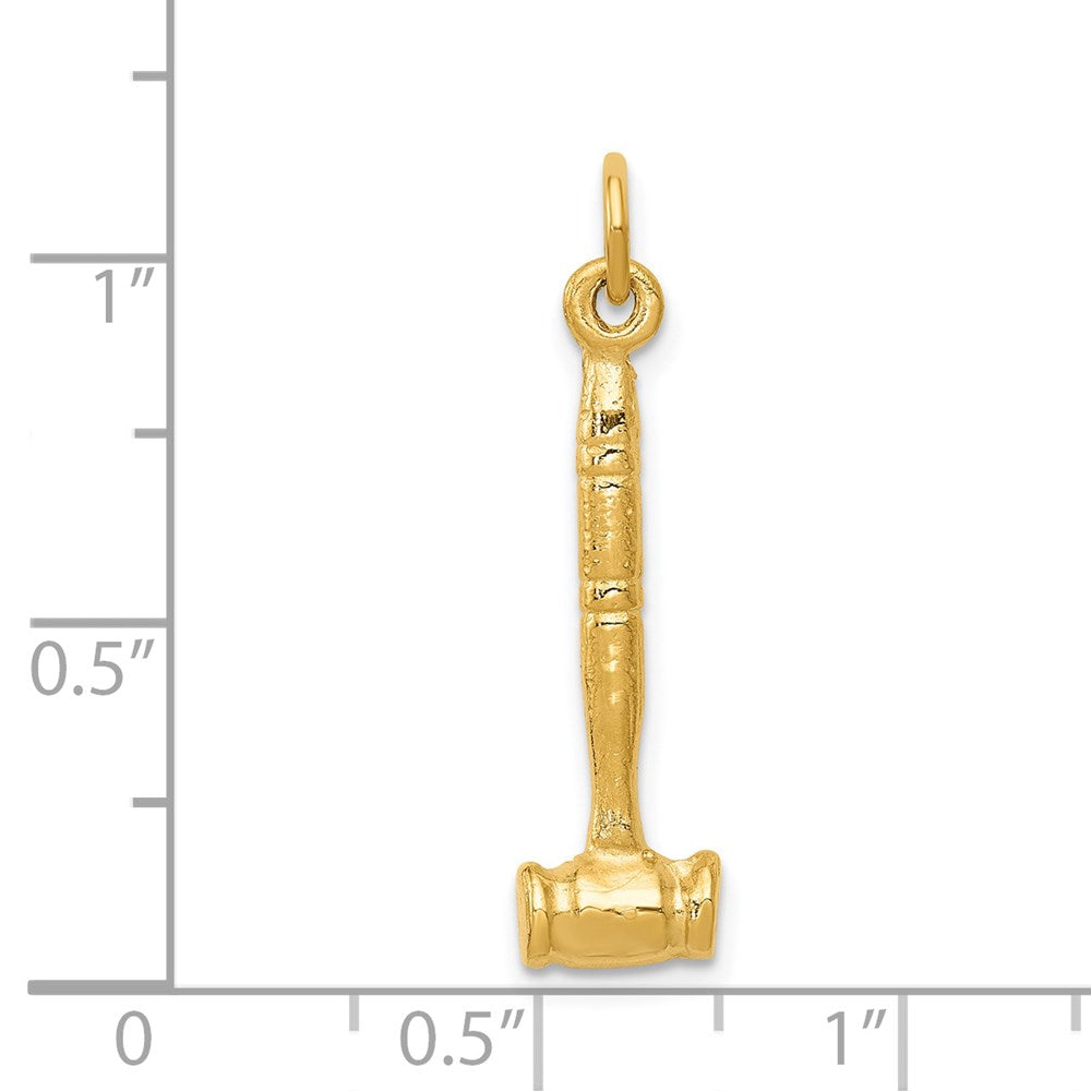 14K Gelbgold 14K 3-d Gavel Charm