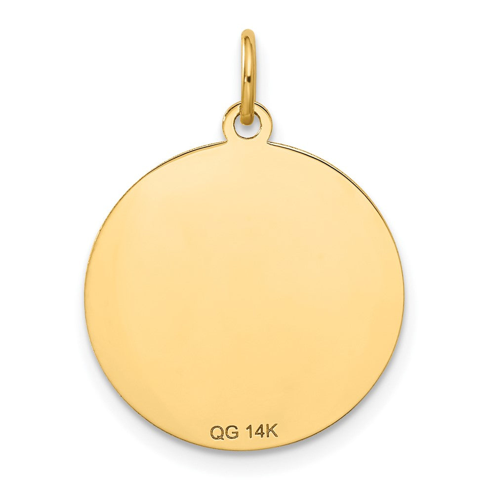 14K Gelbgold Merry Weihnachten Plättchen Charm