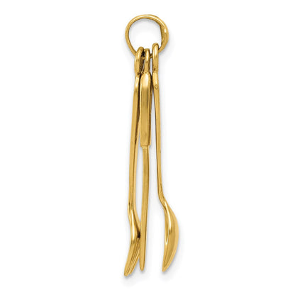 14K Gelbgold 14K Messer, Fork und Spoon Charm