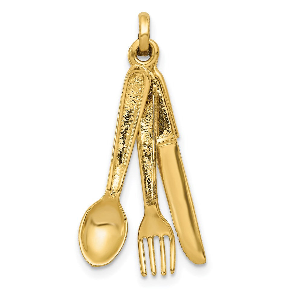 14K Gelbgold 14K Messer, Fork und Spoon Charm