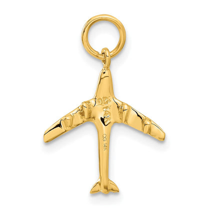 14K Gelbgold 14K 3d Jet Charm