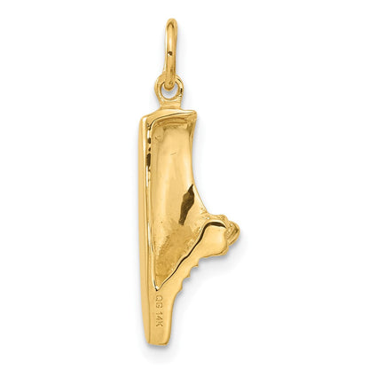 14K Gelbgold 14K Jogging Schuh Charm
