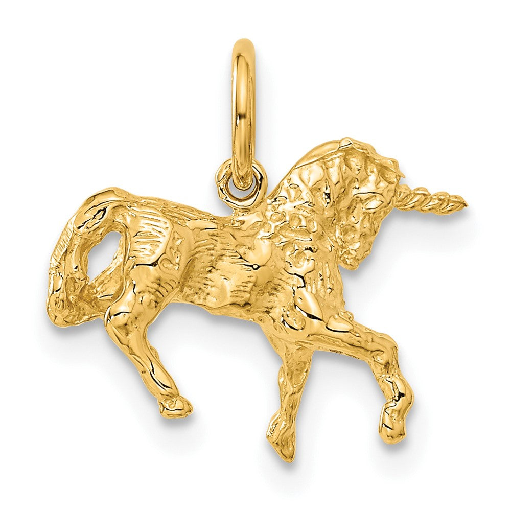 14K Gelbgold 14K Einhorn Charm