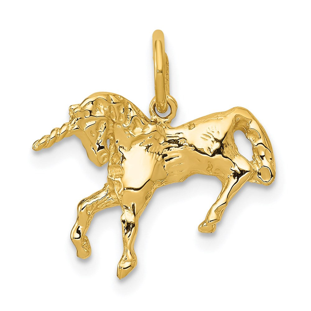 14K Gelbgold 14K Einhorn Charm