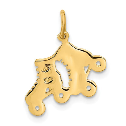 14K Gelbgold 14K Roller Skates Charm