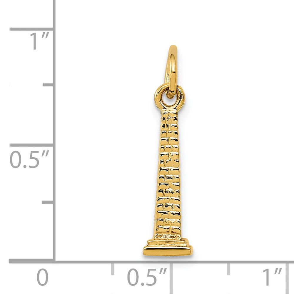 14K Gelbgold 14K 3d Washington Monument Charm