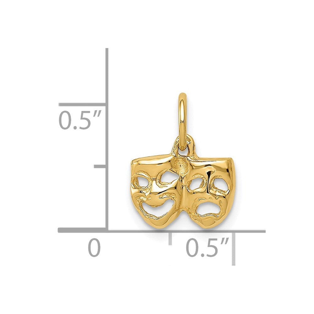 14K Gelbgold 14K Comedy/tragedy Charm