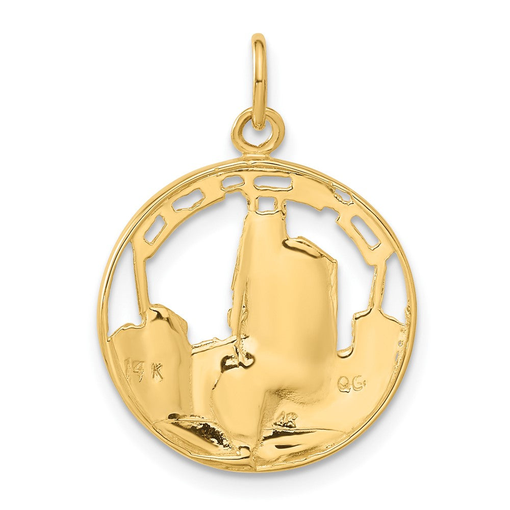 14K Gelbgold 14K Chicago Skyline Charm