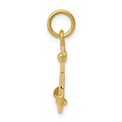 14K Gelbgold 14K 3d Anker Charm