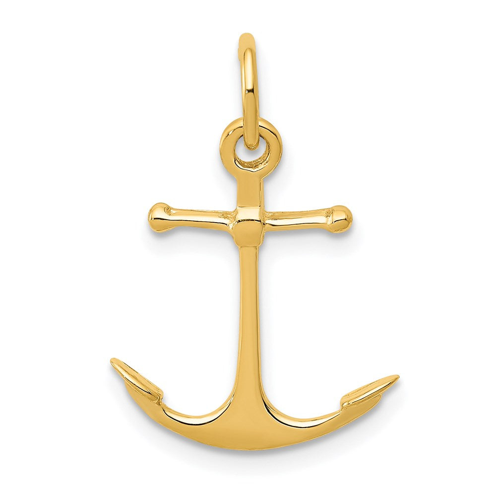 14K Gelbgold 14K 3d Anker Charm