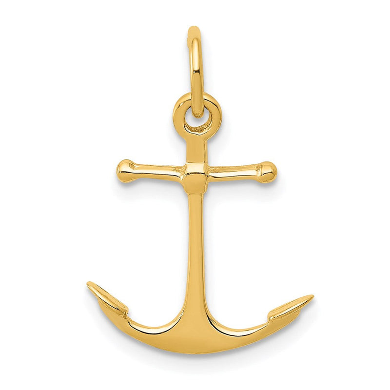 14K Gelbgold 14K 3d Anker Charm