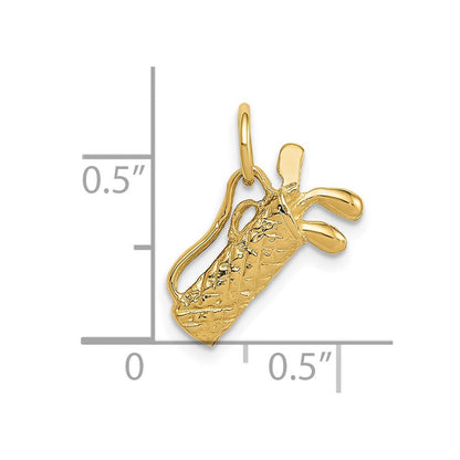 14K Gelbgold 14K 3-d Golf Bag Charm