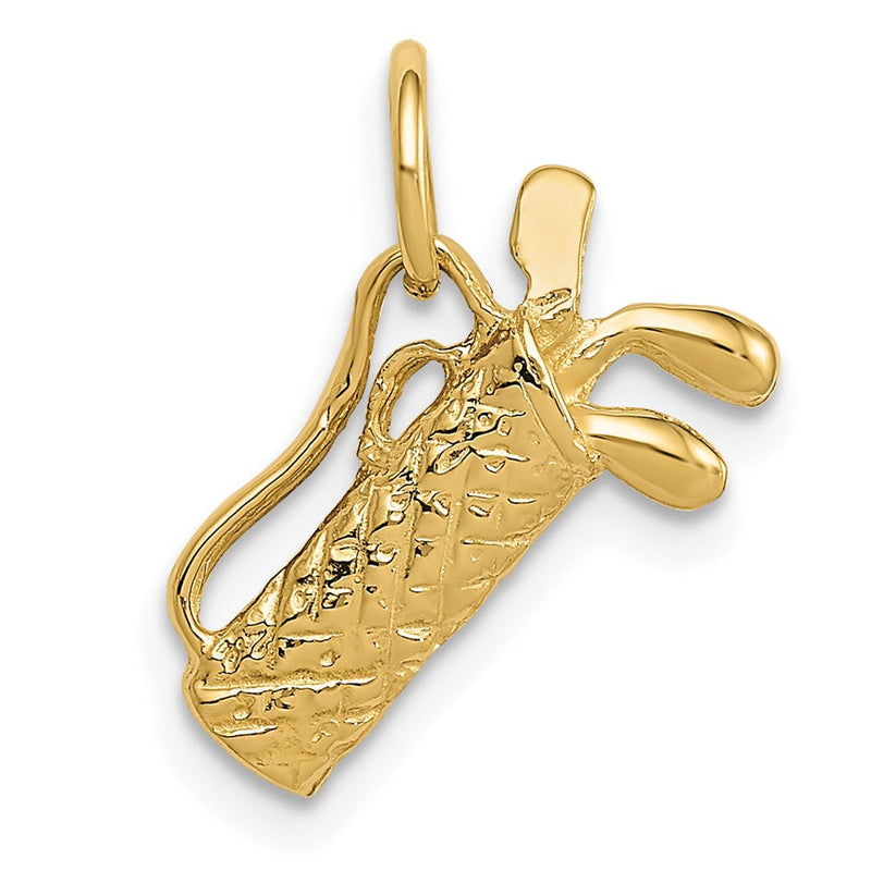 14K Gelbgold 14K 3-d Golf Bag Charm