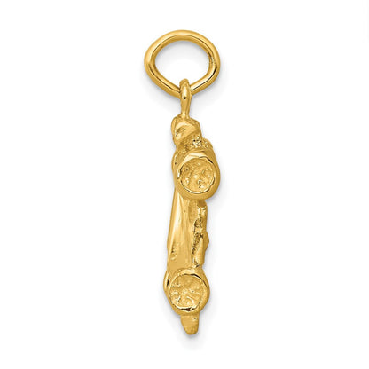 14K Gelbgold 14K 3-d Race Auto Charm