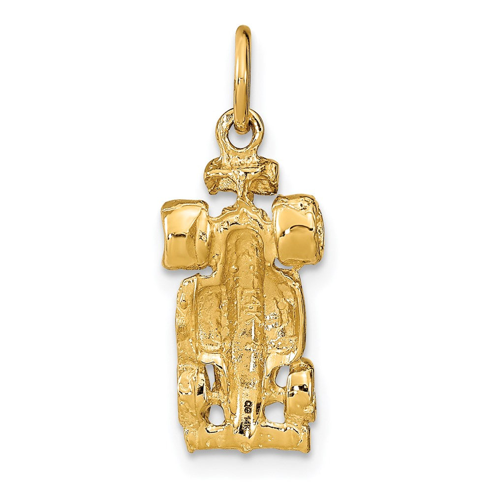 14K Gelbgold 14K 3-d Race Auto Charm