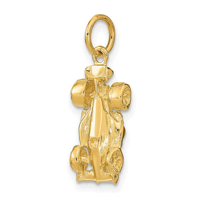 14K Gelbgold 14K 3-d Race Auto Charm