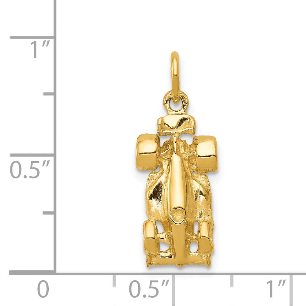 14K Gelbgold 14K 3-d Race Auto Charm