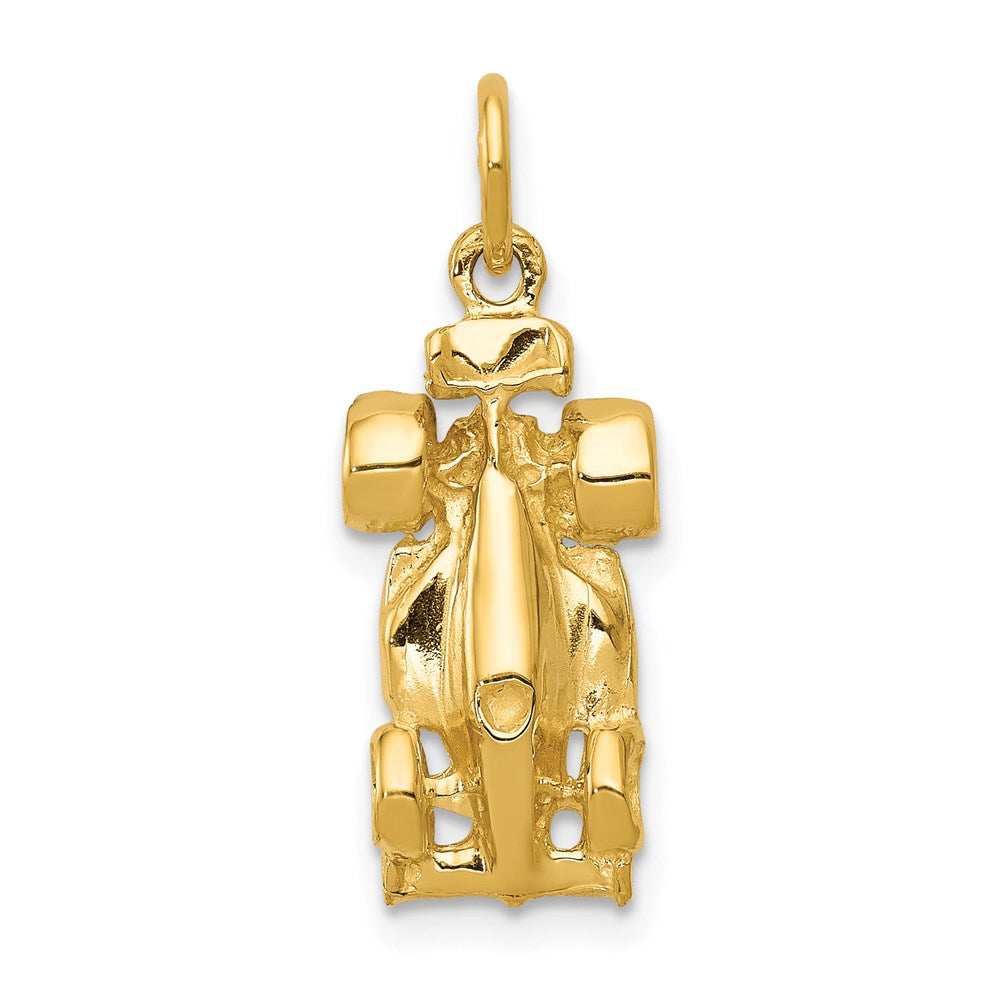 14K Gelbgold 14K 3-d Race Auto Charm