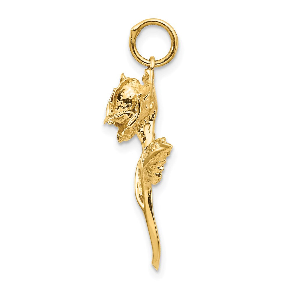 14K Gelbgold 14K Zirkonia Rose Charm
